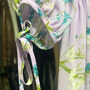 Taylor Floral Dress in Lavender and Blue